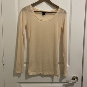 Club Monaco scoop neck cream coloured sweater
